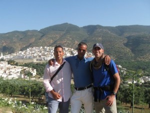 Khalid, (with Sean and I) our unofficial tour guide for the city of Moulay Idriss